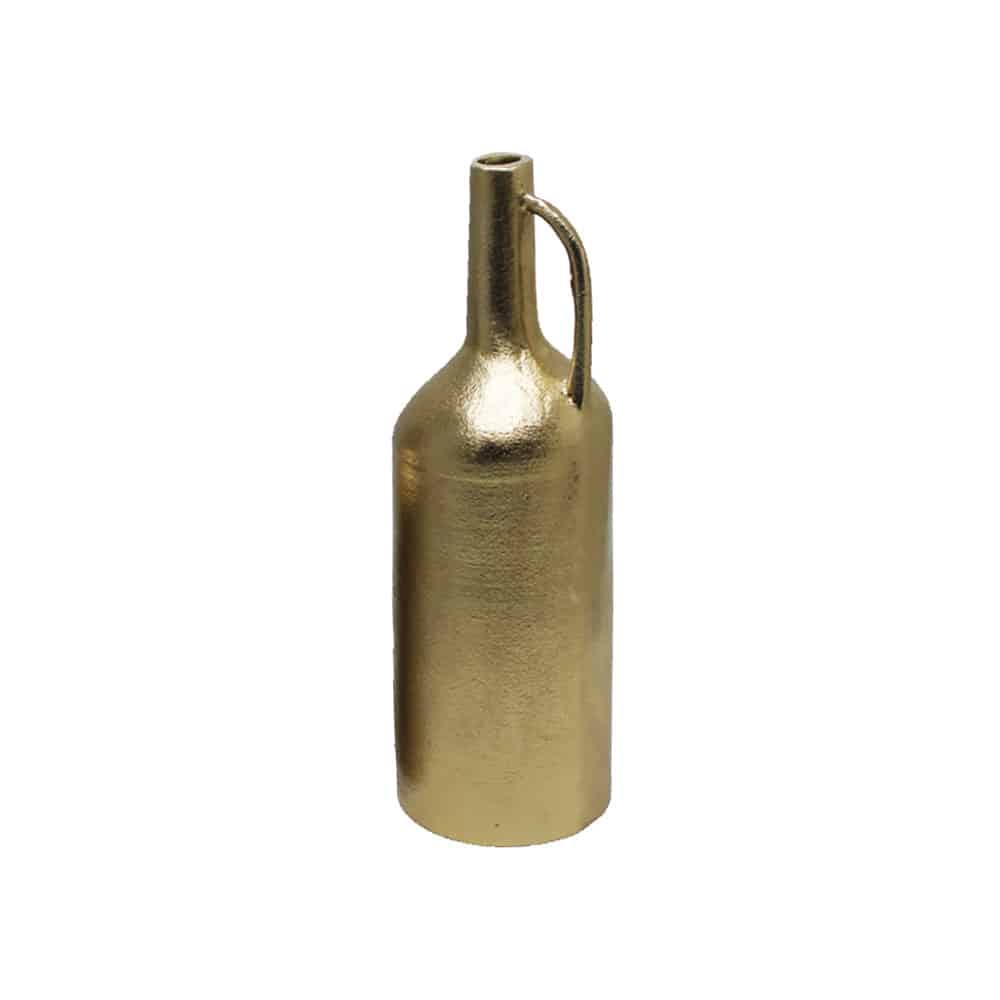 BOTTLΕ 25 ΒΑΖΟ 7x7x25 ΑΛΟΥΜΙΝΙΟ ΧΡΥΣΟ ANTIQUE