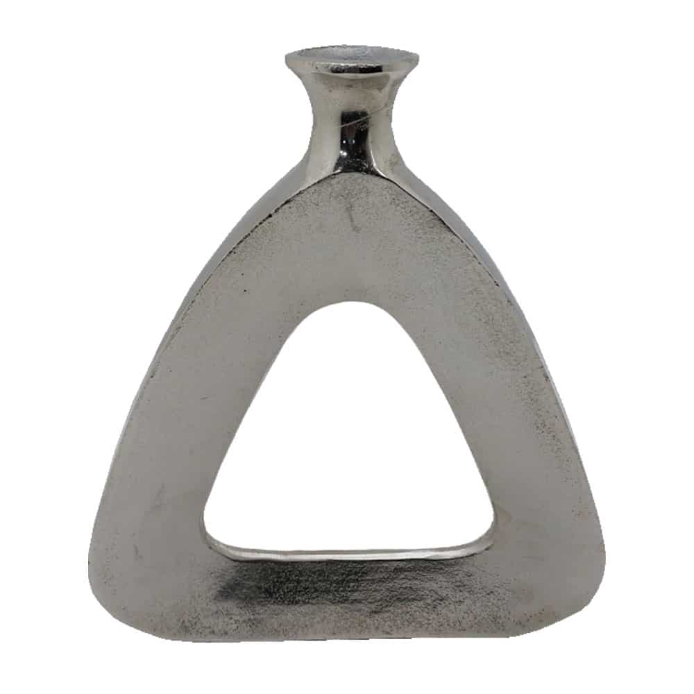 ABSTRACT TRIANGLE ΒΑΖΟ 33x5x38 ΑΛΟΥΜΙΝΙΟ SILVER NICKEL