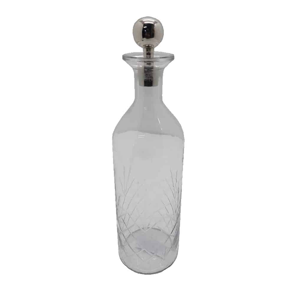SHIRAN ΜΠΟΥΚΑΛΑ 10x10x37 ΓΥΑΛΙ ΔΙΑΦΑΝΟ SILVER ΑΛΟΥΜΙΝΙΟ
