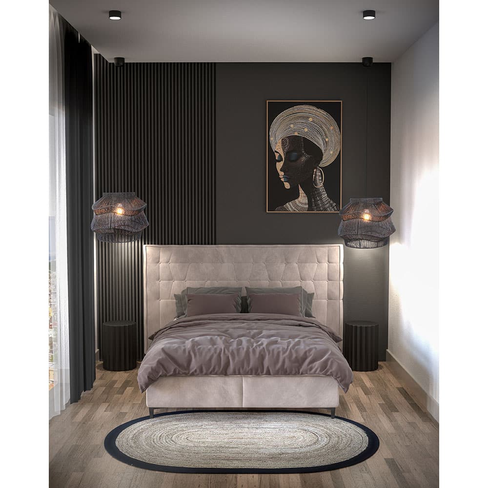 BLACK SOUL ΠΙΝΑΚΑΣ ΔΙΑΚΟΣΜΗΣΗΣ 83x123x4 ΚΑΜΒΑΣ ΜΑΥΡΟ ΞΥΛΟ ΚΑΦΕ