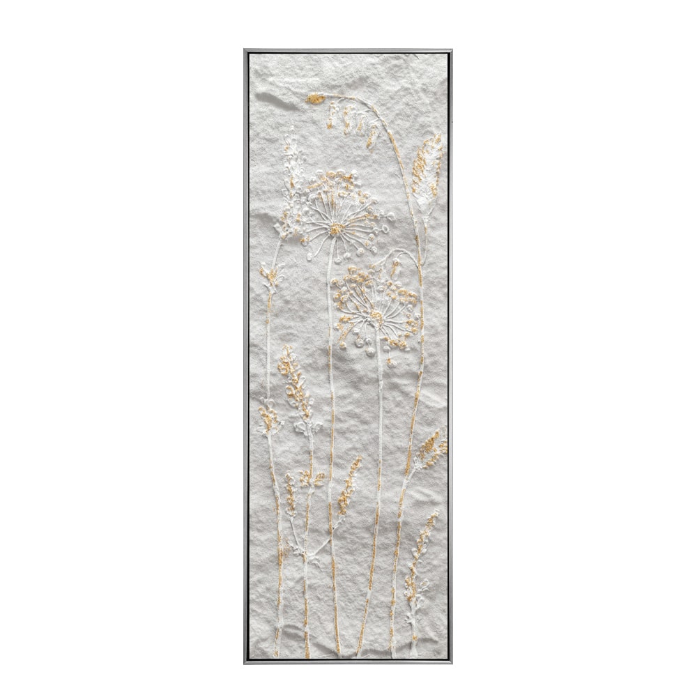 BREATH OF ART ΠΙΝΑΚΑΣ ΔΙΑΚΟΣΜΗΣΗΣ 40x120x4 ΚΑΜΒΑΣ ΛΕΥΚΟ ΧΡΥΣΟ ΞΥΛΟ