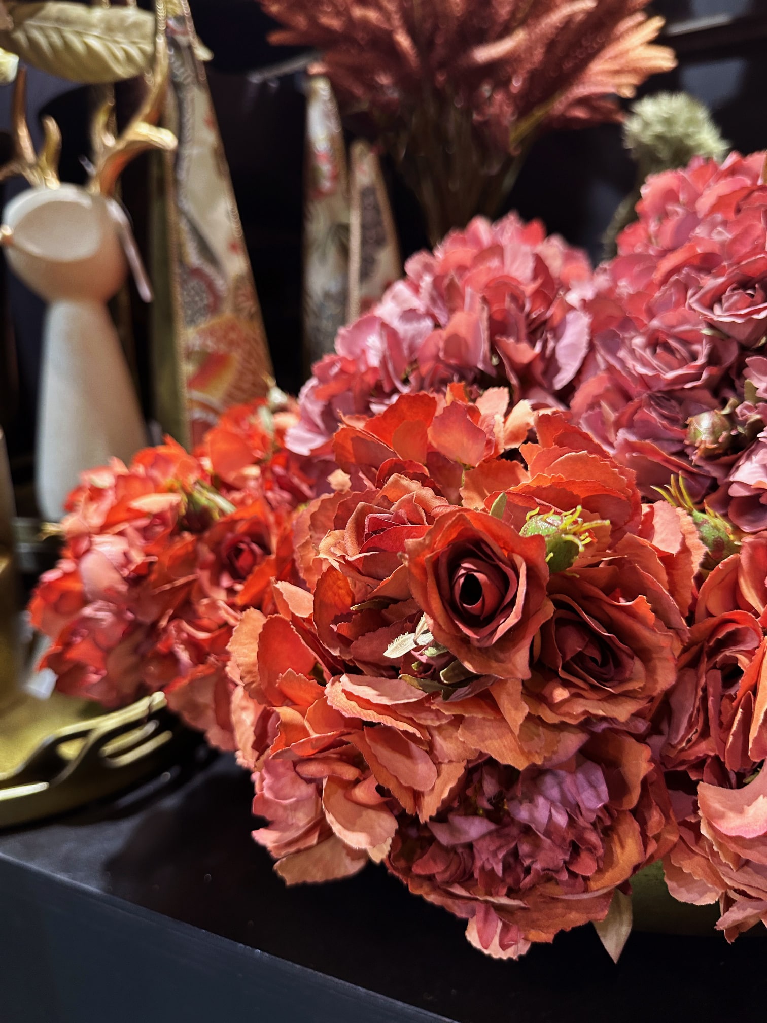 PEONY ΛΟΥΛΟΥΔΙ ΤΕΧΝΗΤΟ ΜΠΟΥΚΕΤΟ 30 ΥΦΑΣΜΑ ΣΟΜΟΝ ΜΠΟΡΝΤΩ ΠΡΑΣΙΝΟ PVC