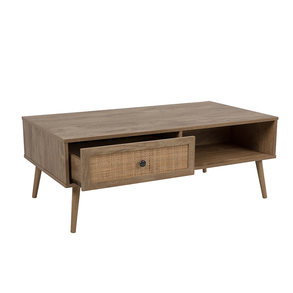 AMMOS COFFEE TABLE 1ΣΥΡΤΑΡΙ ΦΥΣΙΚΟ ΜΕ RATTAN 110x59x41.4