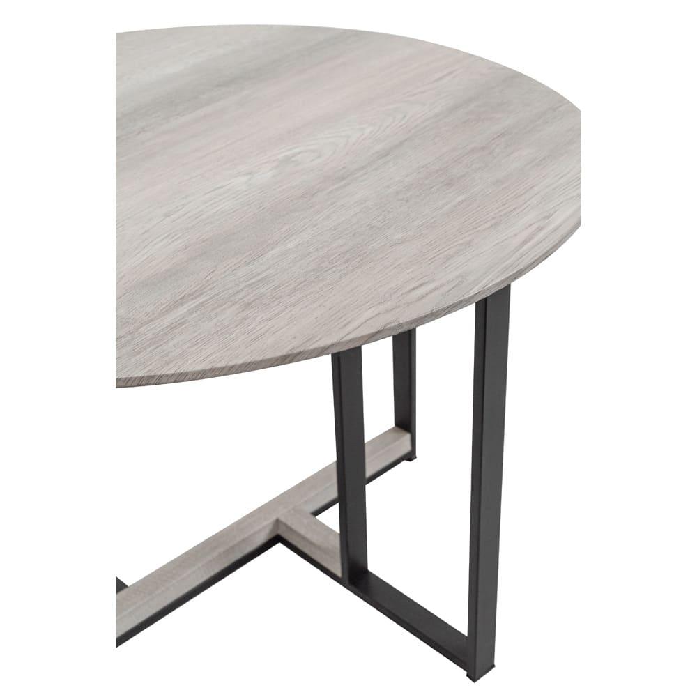 COMBO COFFEE TABLE SONOMA DECAPE ΜΑΥΡΟ 60x60x40