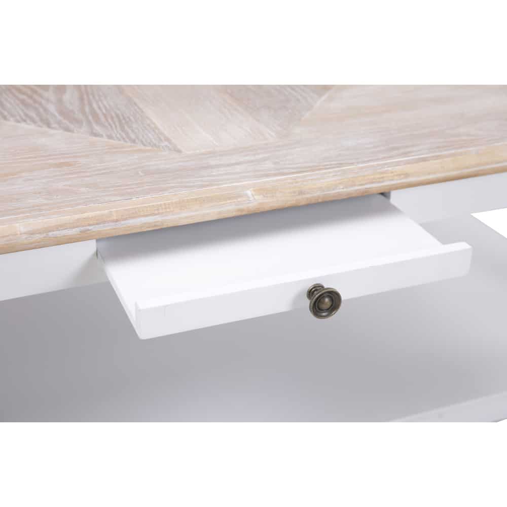 HISTORY COFFEE TABLE ΛΕΥΚΟ ΦΥΣΙΚΟ 125x64x50