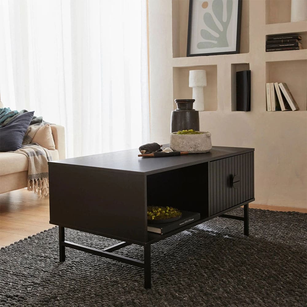 KIMONO COFFEE TABLE 1ΣΥΡΤΑΡΙ ΜΑΥΡΟ 100x59x50.2