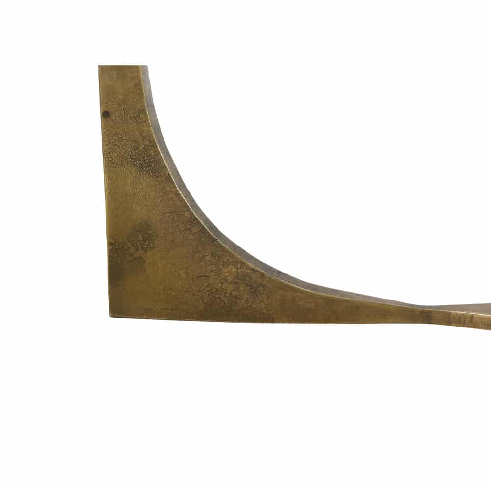 BLANCHE SIDE TABLE ΛΕΥΚΟ BRASS ANTIQUE 55x55x61