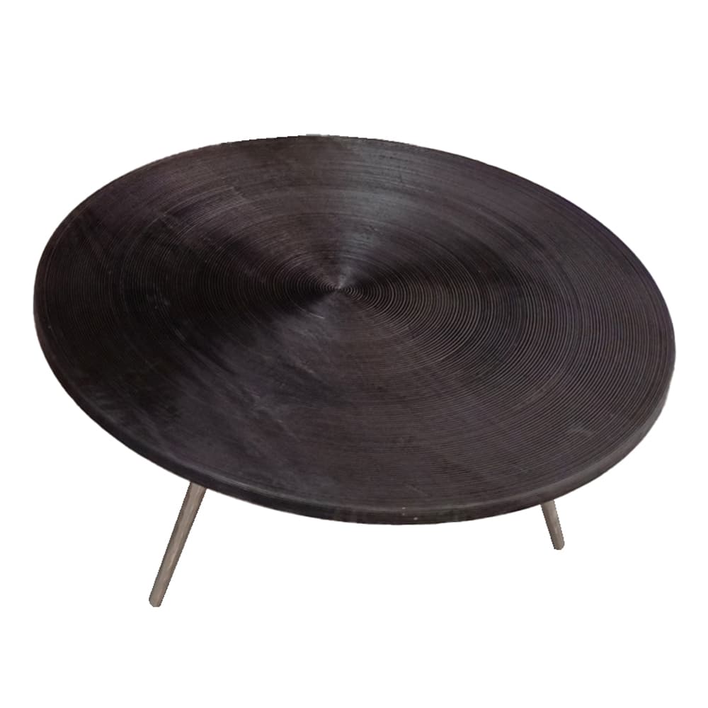 ZEN COFFEE TABLE ΜΑΥΡΟ ΑΣΗΜΙ 91x91x40