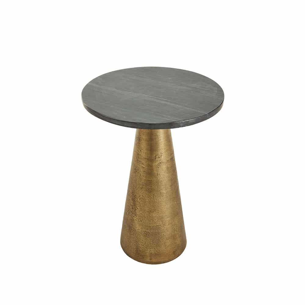 CONO COFFEE TABLE ΜΑΥΡΟ ANTIQUE BRASS 36x36x51
