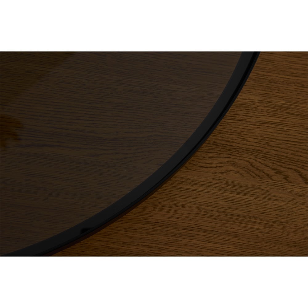 ACCORDO COFFEE TABLE SET 2ΤΕΜ ΦΥΣΙΚΟ ΦΙΜΕ ΜΑΥΡΟ 80x80x42