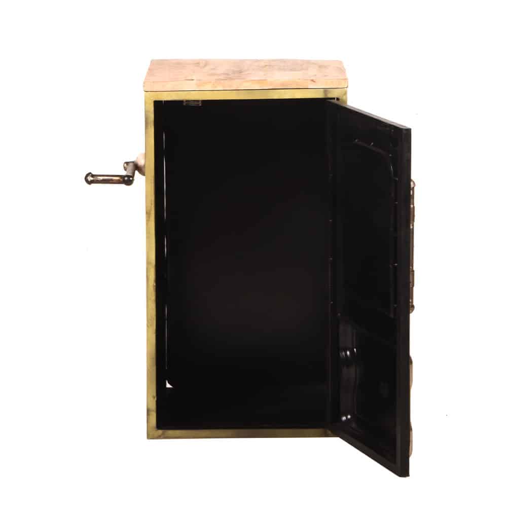GAS PUMP SIDE TABLE ΠΟΛΥΧΡΩΜΟ ΜΕ PATTERN ΦΥΣΙΚΟ 57x36x71