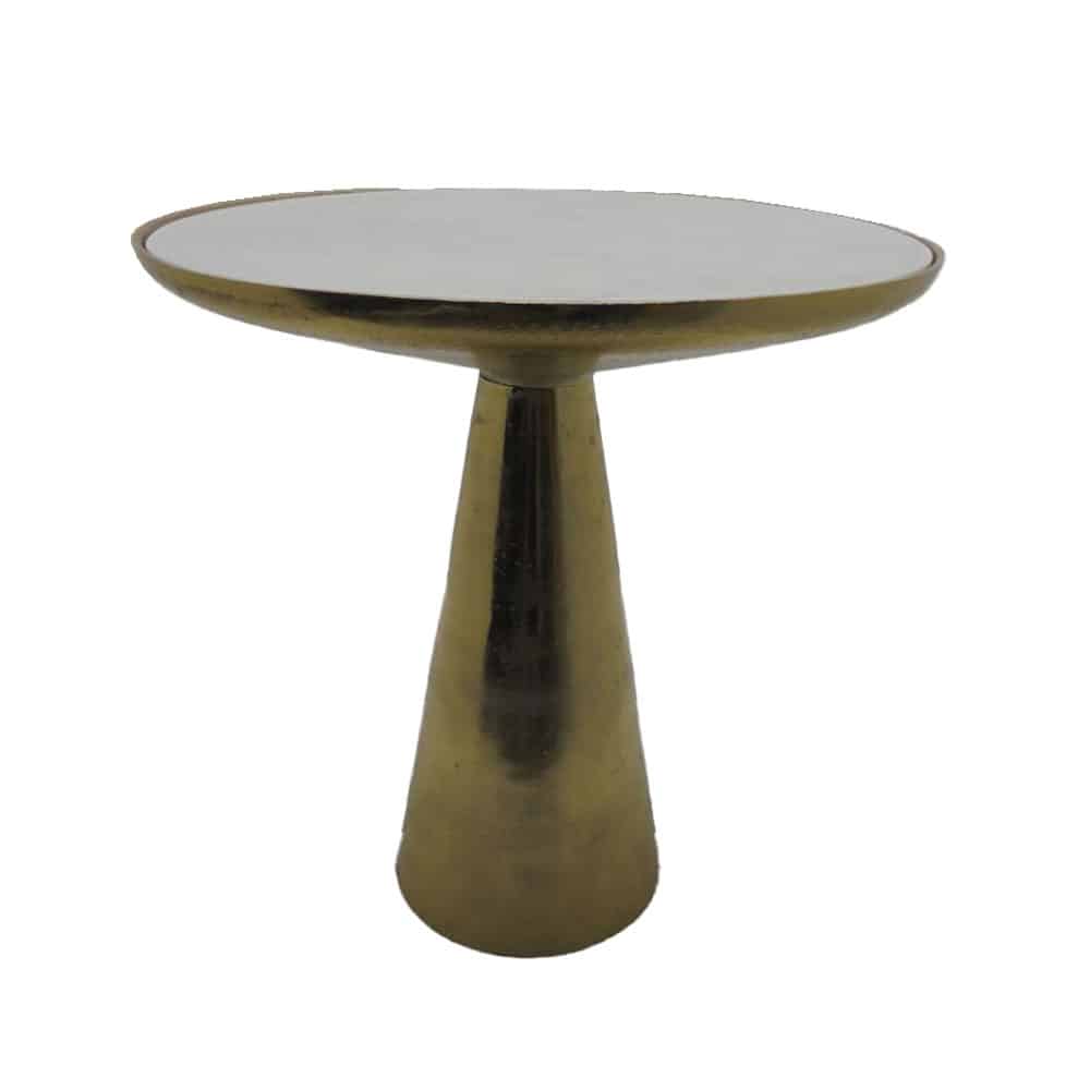 OREN SIDE TABLE ΧΡΥΣΟ ΛΕΥΚΟ 45x45x47.75