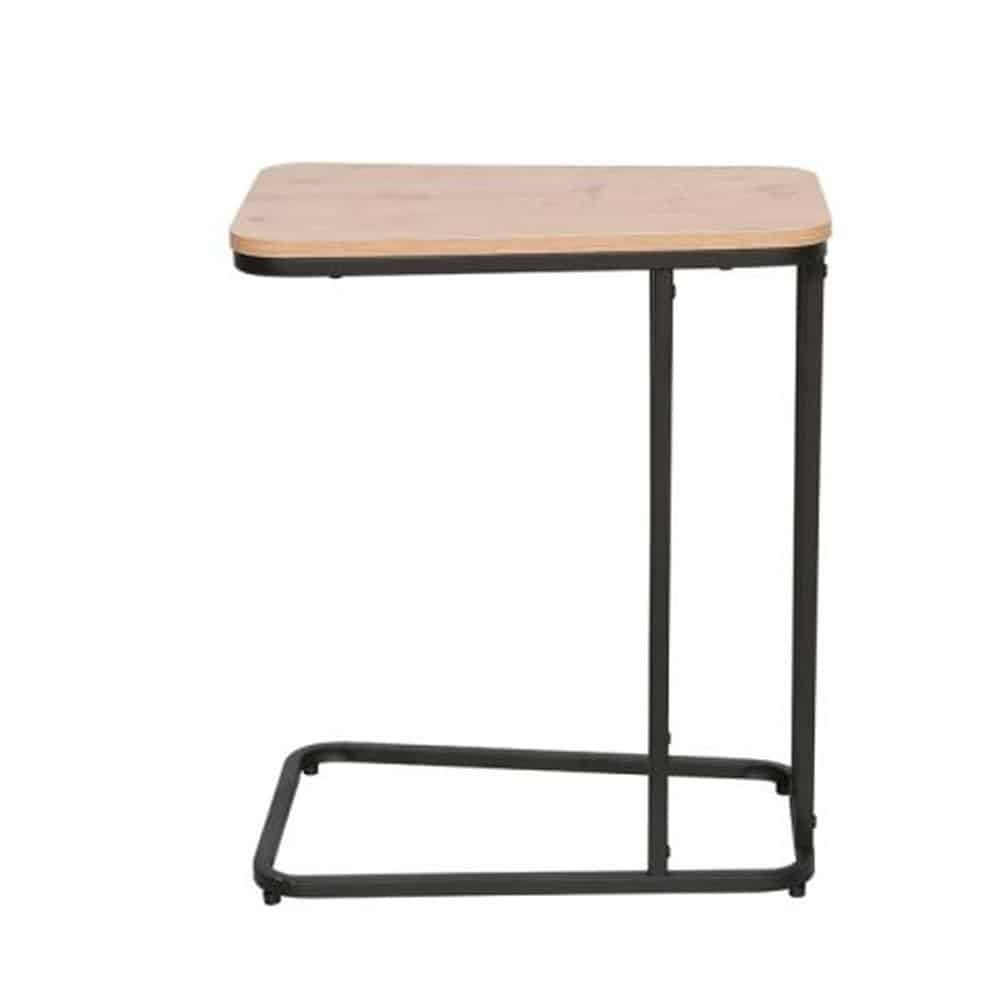 LAMDA SIDE TABLE ΦΥΣΙΚΟ ΜΑΥΡΟ 50x32x60