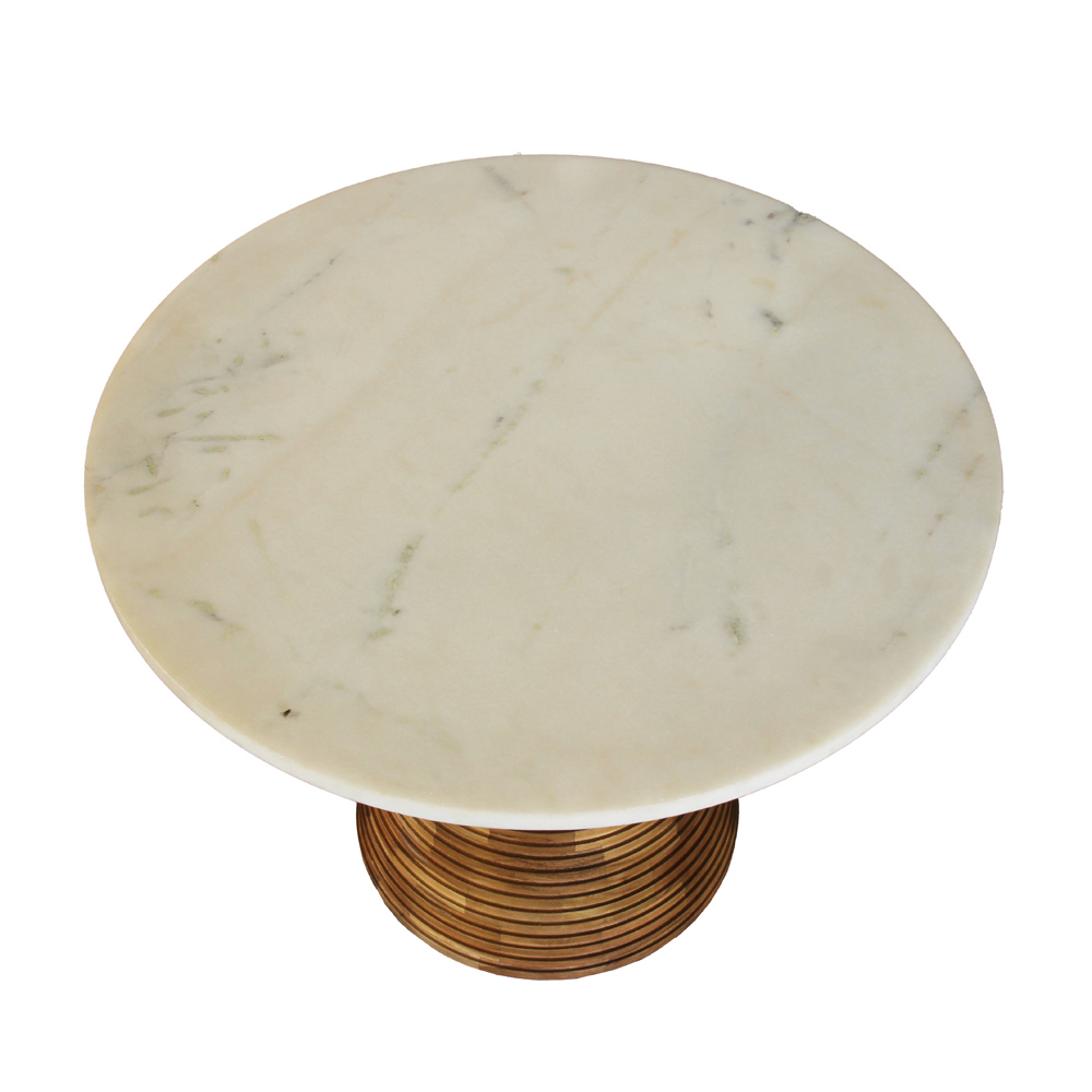 SAVOA SIDE TABLE ΛΕΥΚΟ ΚΑΡΥΔΙ 60x60x45