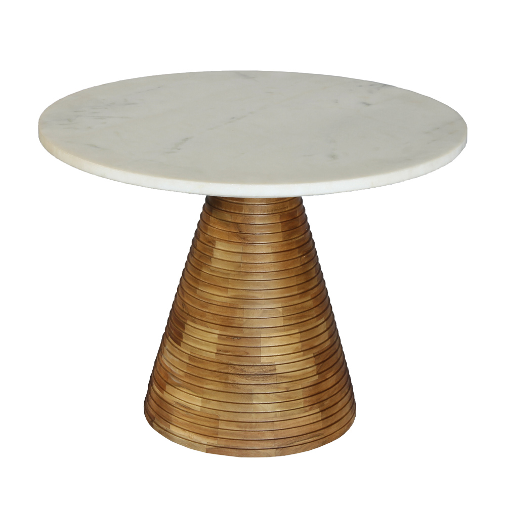 SAVOA SIDE TABLE ΛΕΥΚΟ ΚΑΡΥΔΙ 60x60x45