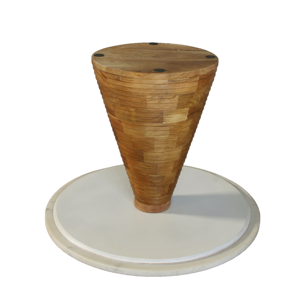 SAVOA SIDE TABLE ΛΕΥΚΟ ΚΑΡΥΔΙ 60x60x45