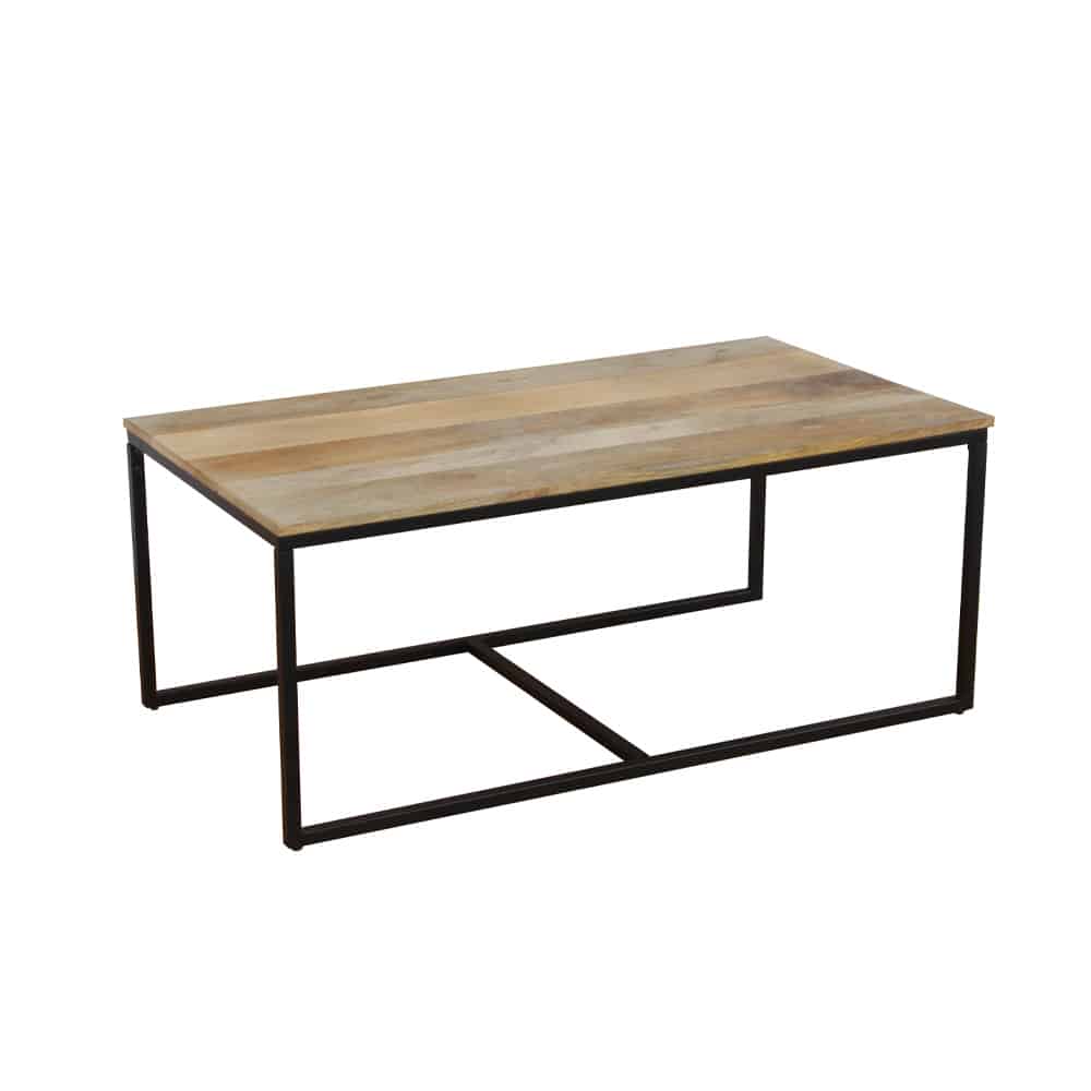 QUADRO COFFEE TABLE SET 3ΤΕΜ ΦΥΣΙΚΟ ΜΑΥΡΟ 110x60x45