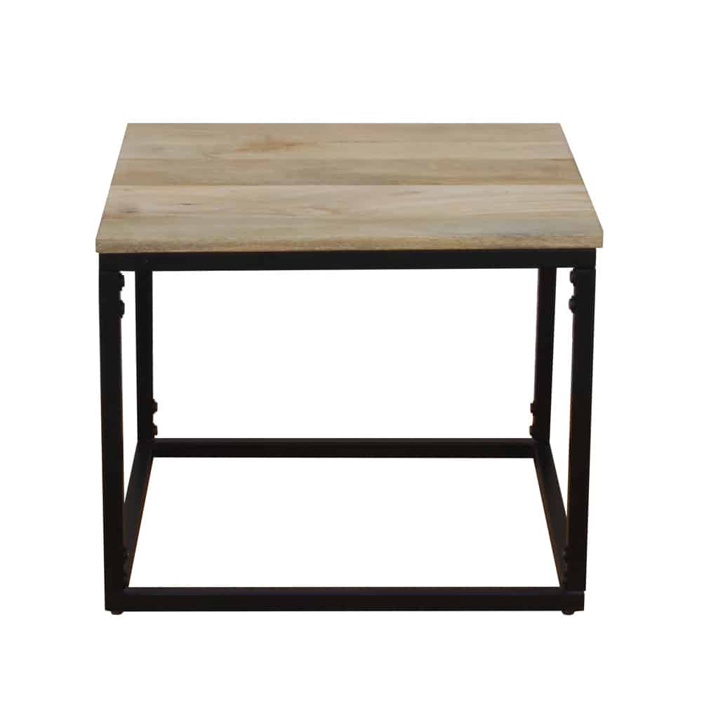 QUADRO COFFEE TABLE SET 3ΤΕΜ ΦΥΣΙΚΟ ΜΑΥΡΟ 110x60x45