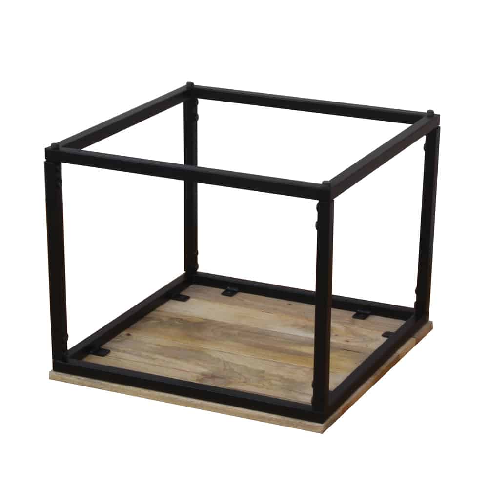 QUADRO COFFEE TABLE SET 3ΤΕΜ ΦΥΣΙΚΟ ΜΑΥΡΟ 110x60x45
