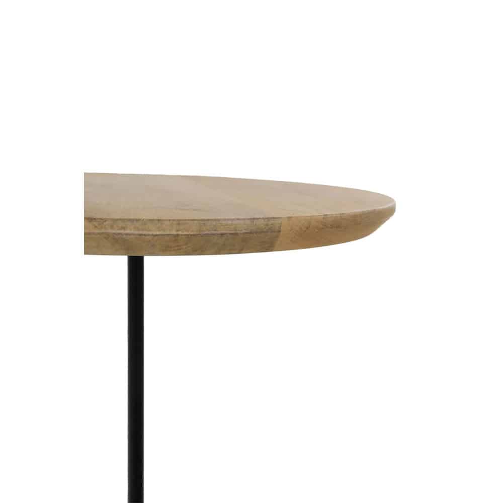 PILEA 46 SIDE TABLE ΦΥΣΙΚΟ ΛΕΥΚΟ 46x46x58