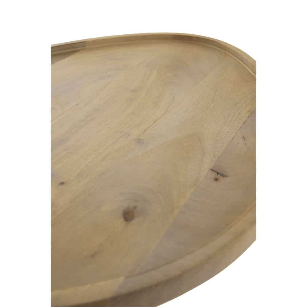 PILEA 56 SIDE TABLE ΦΥΣΙΚΟ ΛΕΥΚΟ 56x43x56