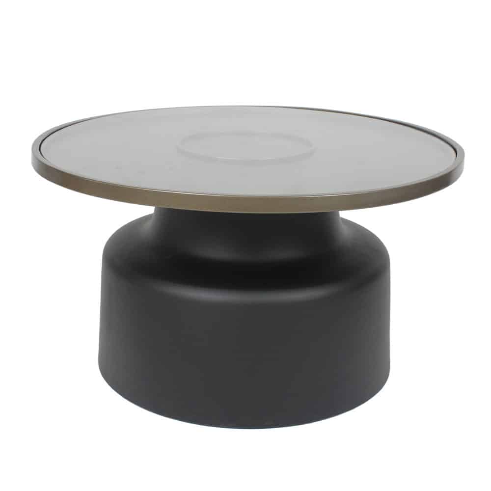 BOW COFFEE TABLE ΜΑΥΡΟ BRONZE 71.5×71.5×40