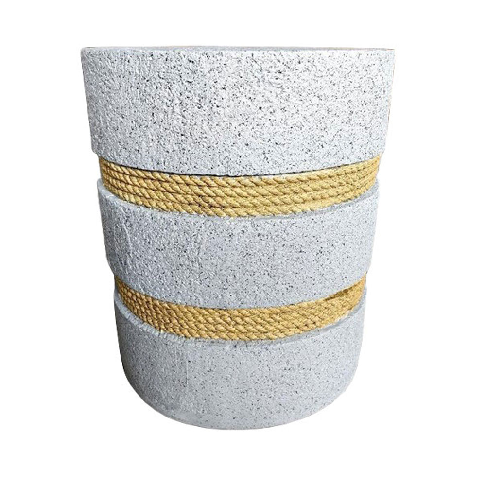 CORDA SIDE TABLE CEMENT ΦΥΣΙΚΟ 35.5×35.5×42.5