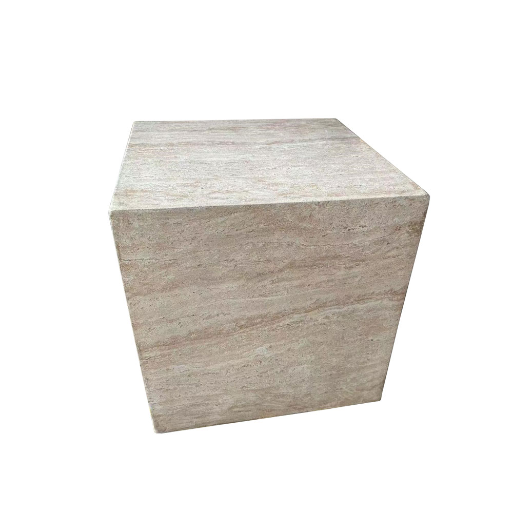 LITHOS SQUARE SIDE TABLE BEIGE 55.5×55.5×57