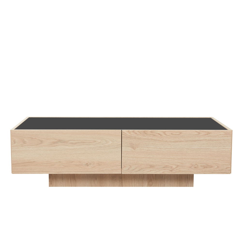 CUBIUS COFFEE TABLE ΦΥΣΙΚΟ ΦΙΜΕ ΜΑΥΡΟ 118x59x33