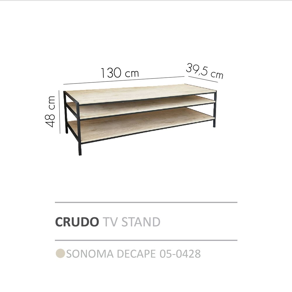 CRUDO TV STAND SONOMA DECAPE 130×39.5×48