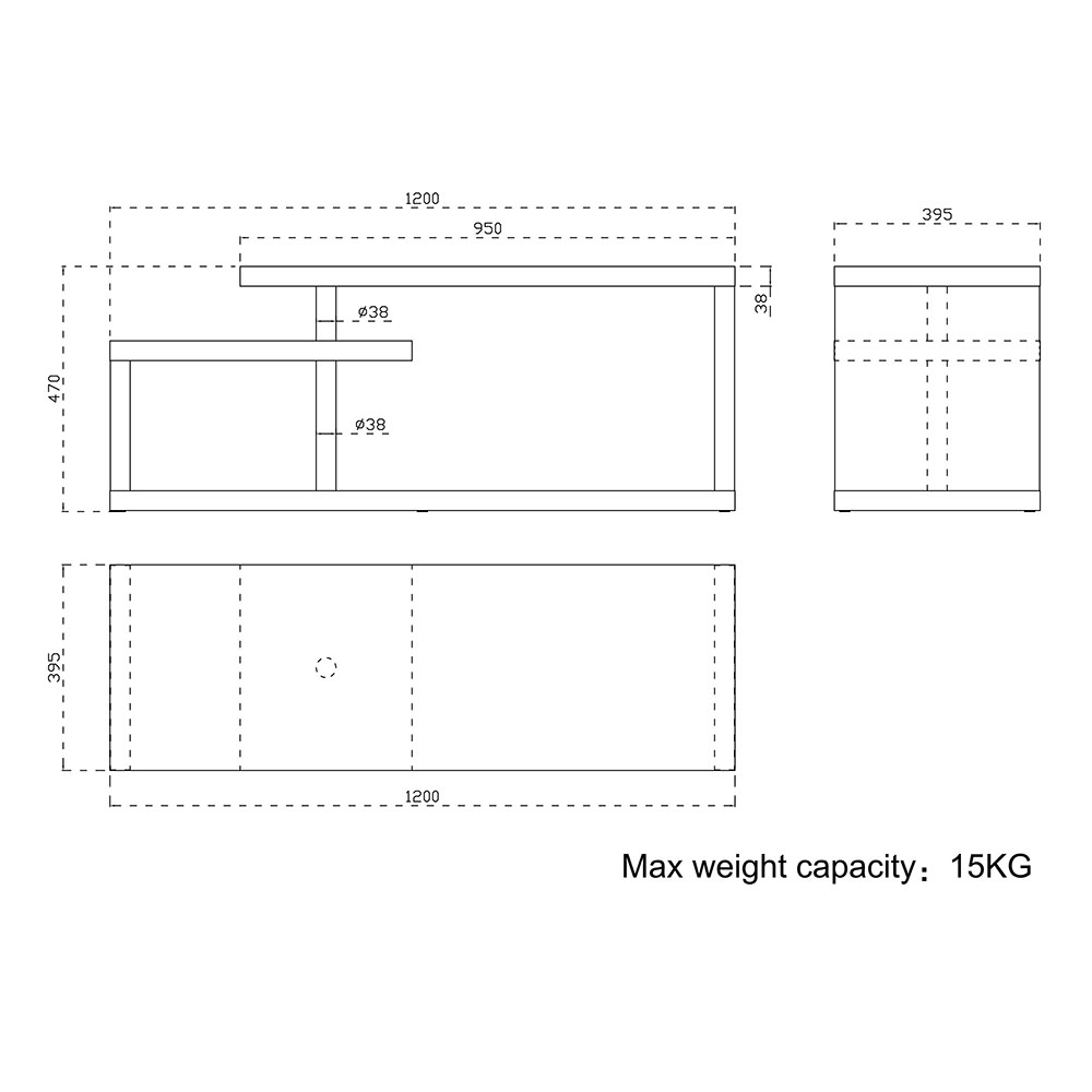 KIVOS TV STAND SONOMA 120×39.5×47