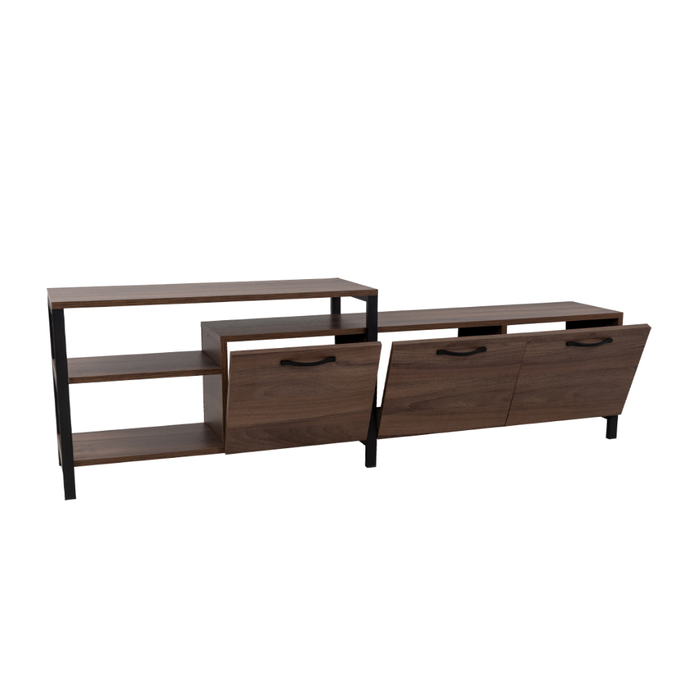 RAM TV STAND ΚΑΡΥΔΙ ΜΑΥΡΟ 180x35x55