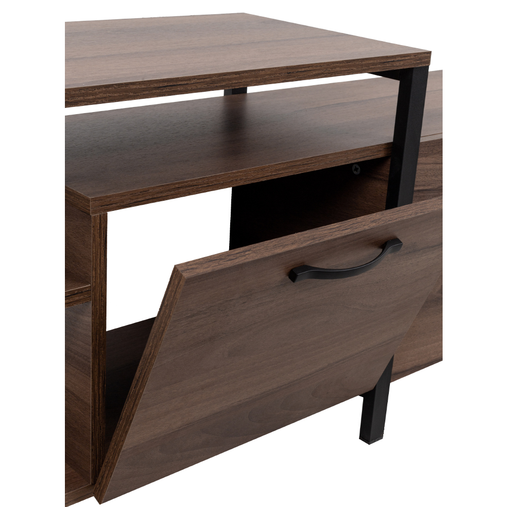 RAM TV STAND ΚΑΡΥΔΙ ΜΑΥΡΟ 180x35x55