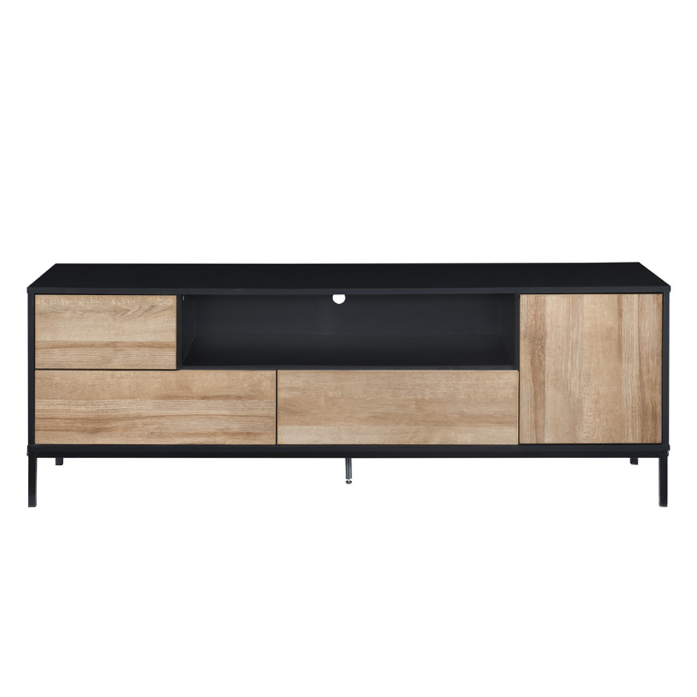 BLACKBIRD TV STAND RIVIERA OAK ΜΑΥΡΟ 160×40.5×58