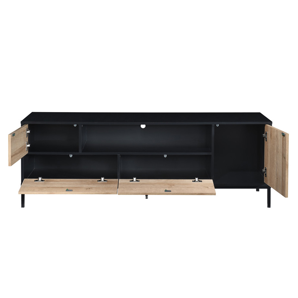 BLACKBIRD TV STAND RIVIERA OAK ΜΑΥΡΟ 160×40.5×58