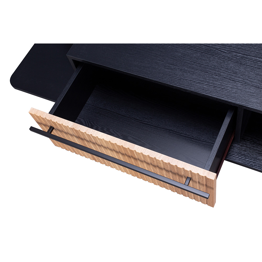 ORIGAMI TV STAND 1ΣΥΡΤΑΡΙ ΜΑΥΡΟ SONOMA 160×39.5×50