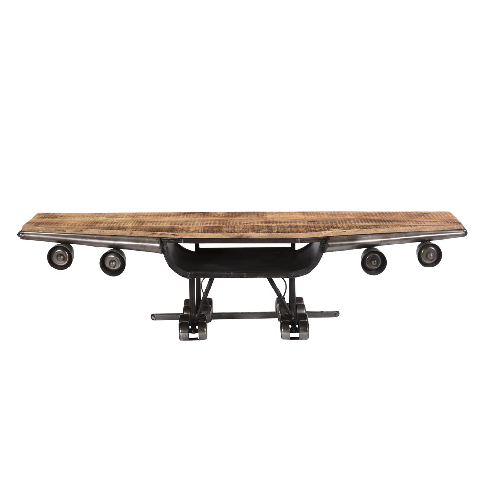 WINGS TV STAND GUNMETAL ΦΥΣΙΚΟ 188x44x44