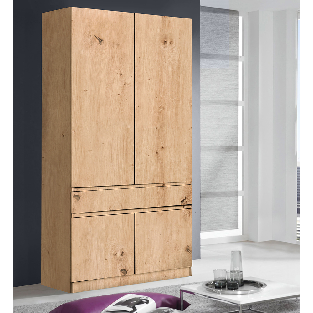 HERMES ΝΤΟΥΛΑΠΑ 2ΠΟΡΤΕΣ 1ΣΥΡΤΑΡΙ ARTISAN OAK 100x52x200