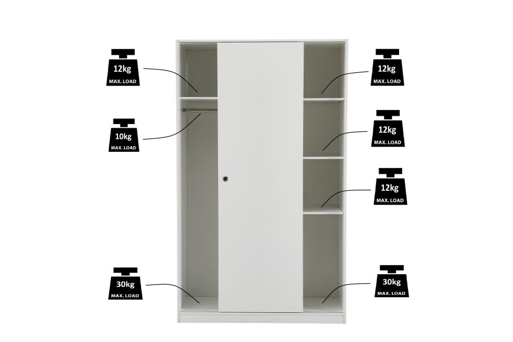 KEY ΝΤΟΥΛΑΠΑ 2ΠΟΡΤΕΣ ΛΕΥΚΟ 120x50x200