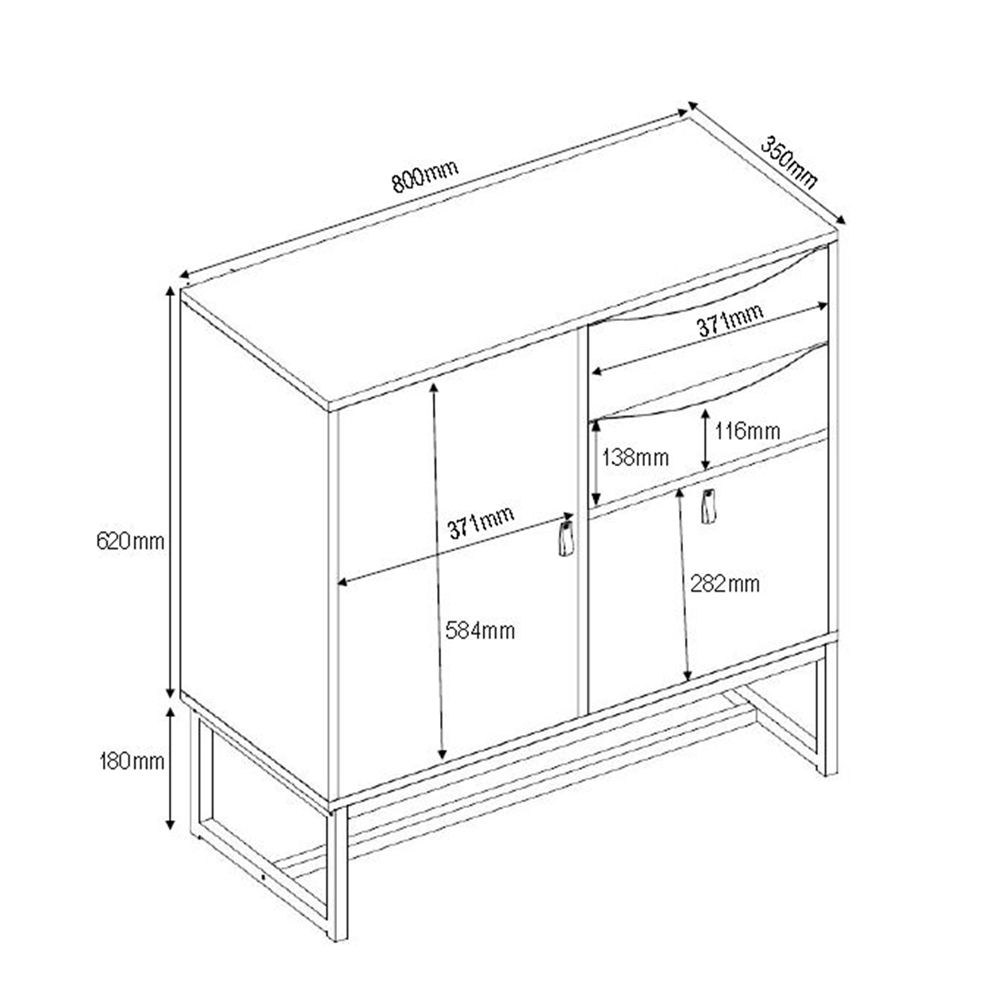 EDGE ΚΟΜΟΤΑ ΜΑΥΡΟ SONOMA 80x35x80