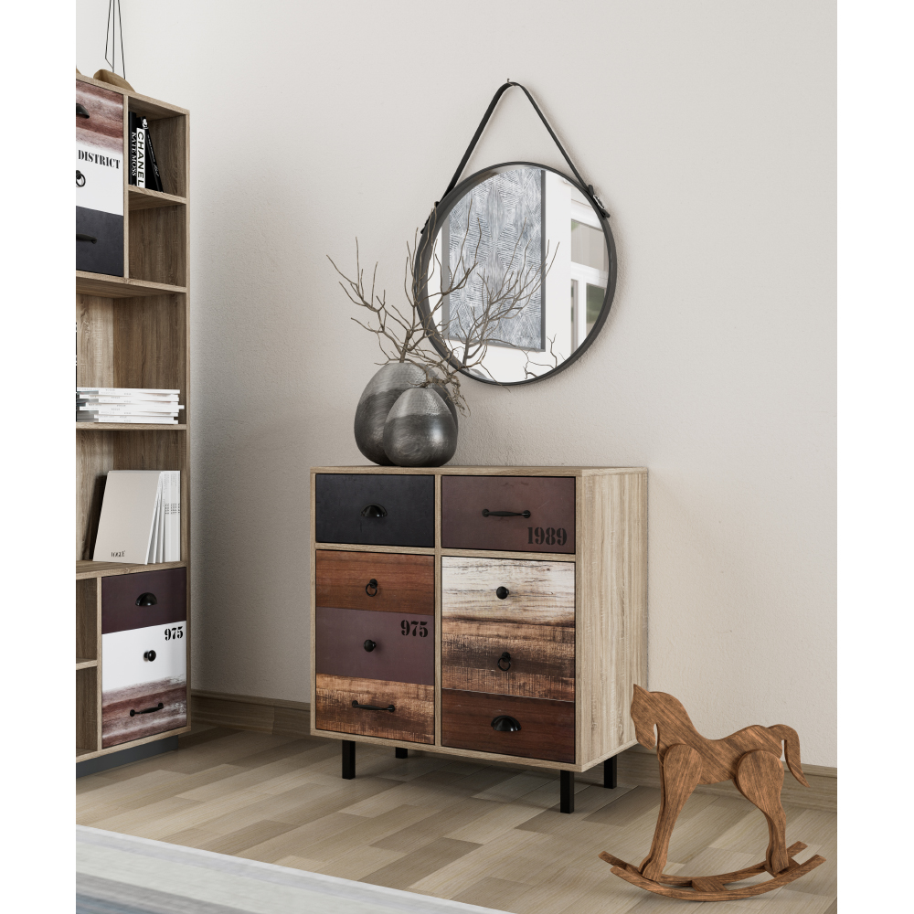 NUMBER ΚΟΜΟΤΑ 2ΠΟΡΤΕΣ 2ΣΥΡΤΑΡΙΑ SONOMA ΛΕΥΚΟ ΓΚΡΙ 75.8×39.6×80.1