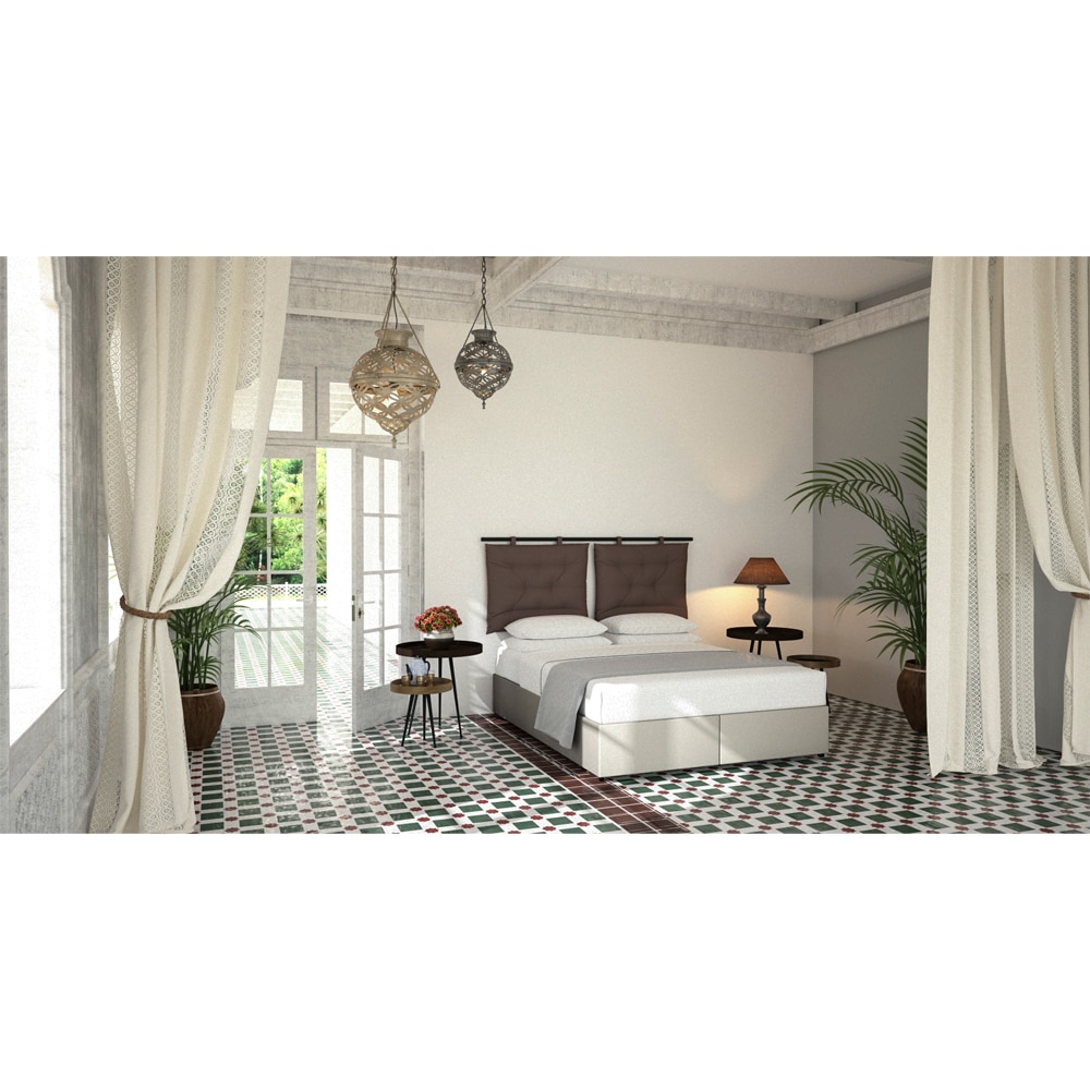 HANG ΜΑΞΙΛΑΡΙ ΚΕΦΑΛΑΡΙΟΥ SET 2ΤΕΜ ΓΚΡΙ ΚΑΦΕ 20-914 70x10x50