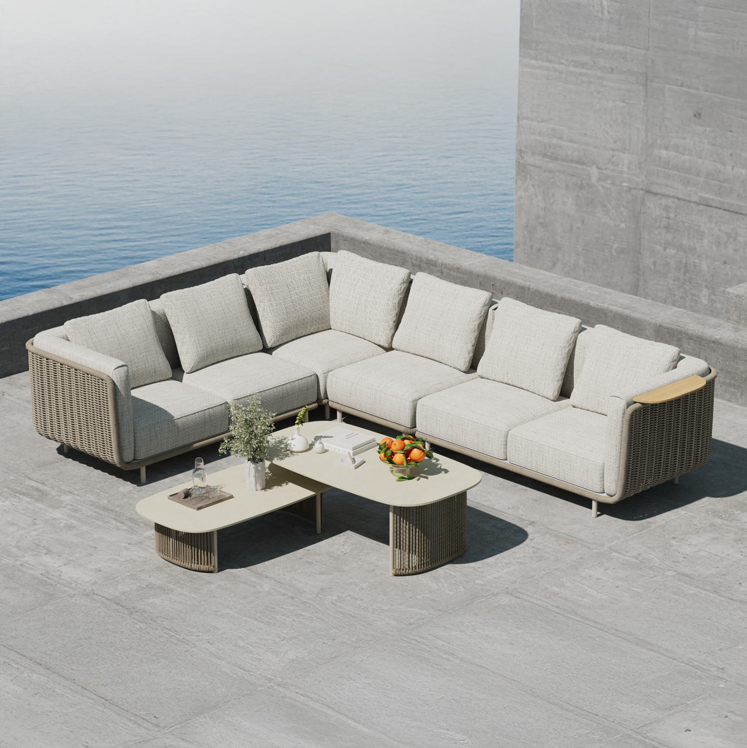 ΣΕΤ ΣΑΛΟΝΙ ΕΞ.ΧΩΡΟΥ 6TMX ΣΕΙΡΑ NEXUS SM6178 ΑΛΟΥΜΙΝΙΟ-TWIST RATTAN-ΤΕΑΚ-SINTERED STONE