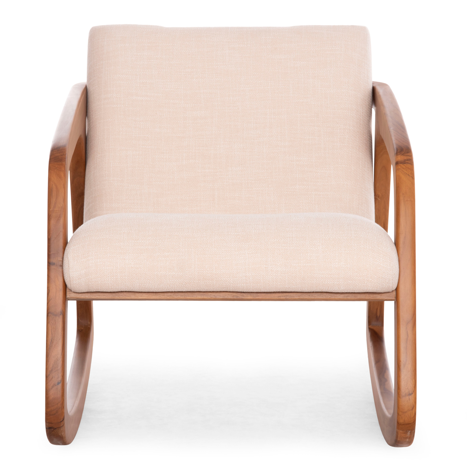 ΠΟΛΥΘΡΟΝΑ ΚΟΥΝΙΣΤΗ ROCKER SM9965 ΞΥΛΟ TEAK ΦΥΣΙΚΟ-ΥΠΟΛΕΥΚΟ ΥΦΑΣΜΑ 64x81x72Υεκ.
