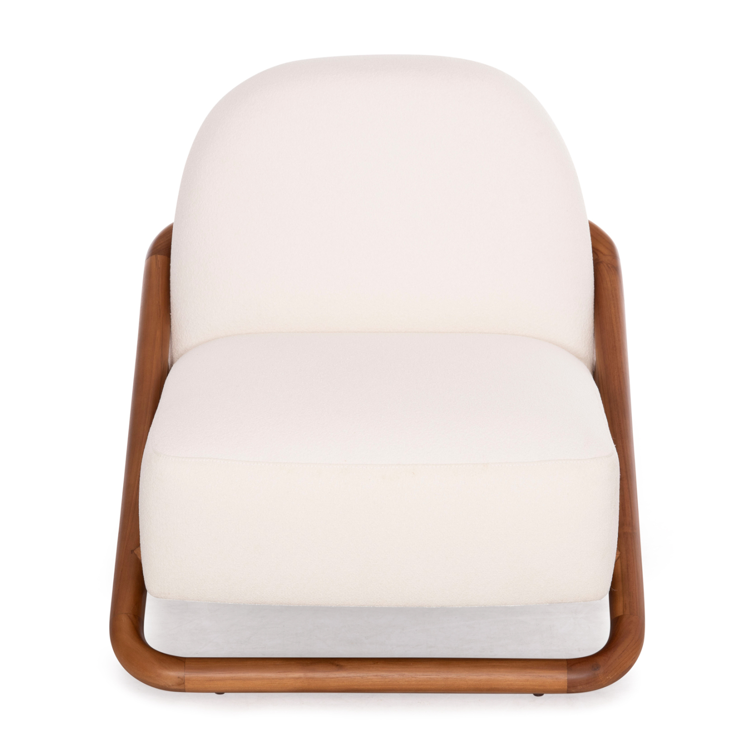 ΠΟΛΥΘΡΟΝΑ LOUNGE RAMROD SM9967 ΞΥΛΟ TEAK ΦΥΣΙΚΟ-ΕΚΡΟΥ ΜΠΟΥΚΛΕ 76x84x51-77,5Υεκ.