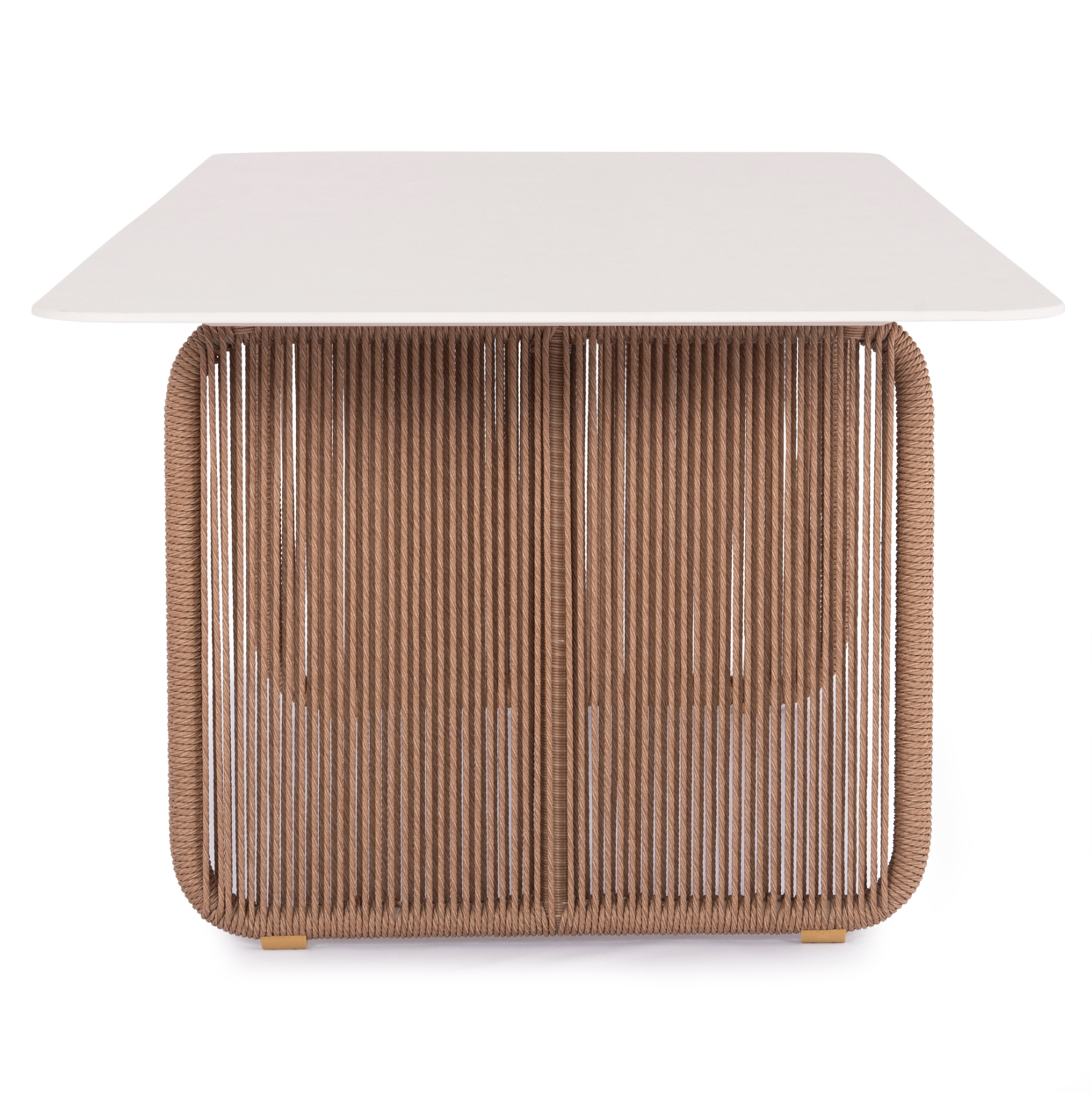 ΤΡΑΠΕΖΙ ΑΛΟΥΜINIOY ΣΕΙΡΑ DESTINY SM6169 ΕΚΡΟΥ SINTERED STONE-TWIST WICKER 240x100x73,5Υεκ.