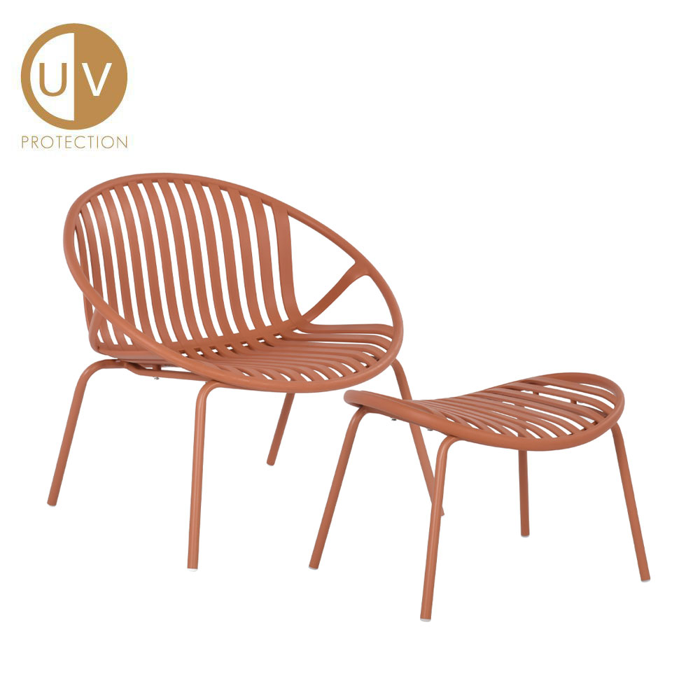 NADIN ΠΟΛΥΘΡΟΝΑ SET 2ΤΕΜ TERRACOTTA 80×61.5×73