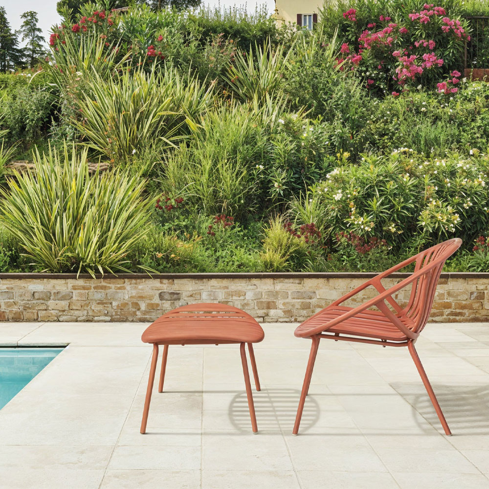 NADIN ΠΟΛΥΘΡΟΝΑ SET 2ΤΕΜ TERRACOTTA 80×61.5×73