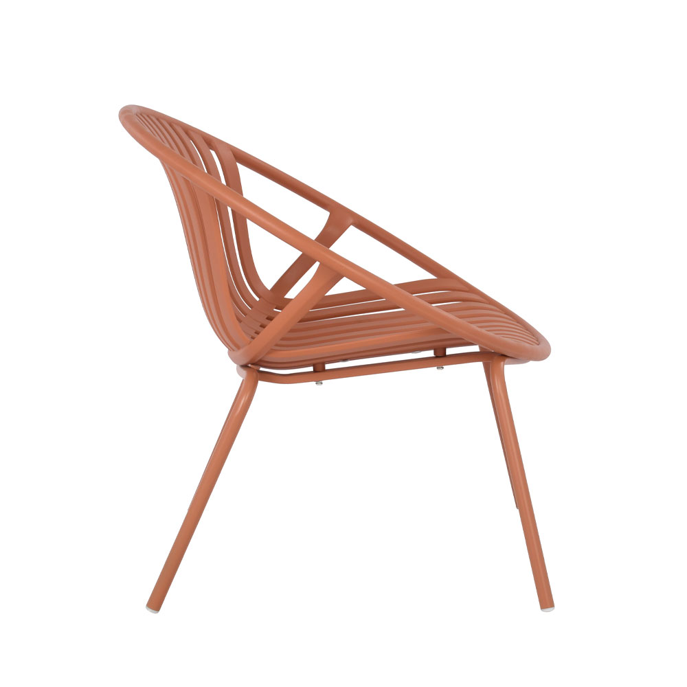 NADIN ΠΟΛΥΘΡΟΝΑ SET 2ΤΕΜ TERRACOTTA 80×61.5×73