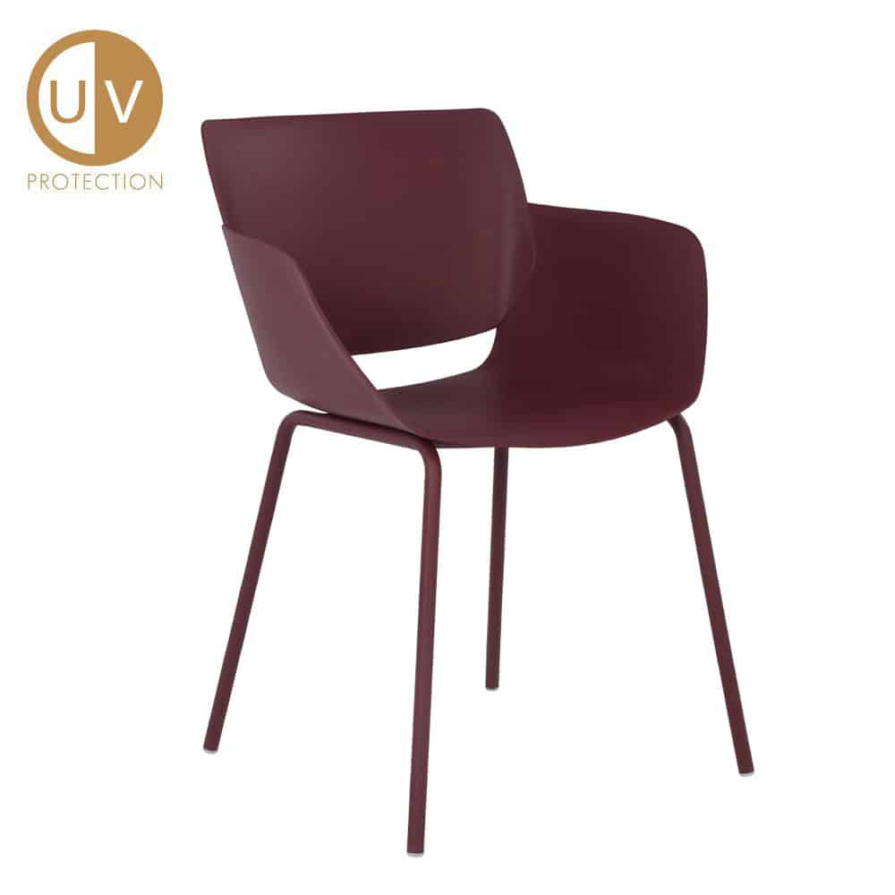 SEDIA ΚΑΡΕΚΛΑ MADDER BROWN 58x51x79.5cm